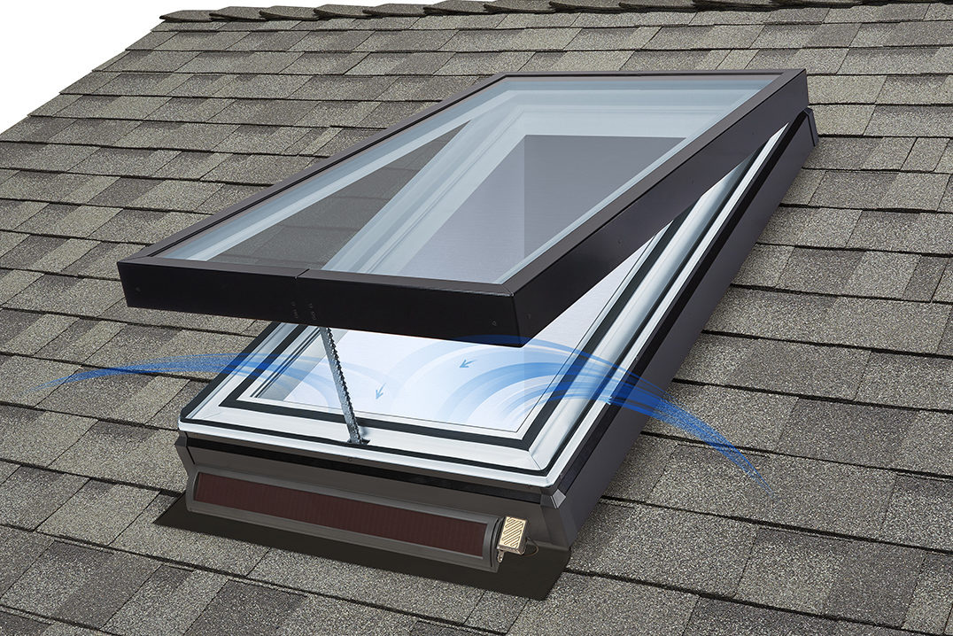Solatube skylight with fresh air coming out